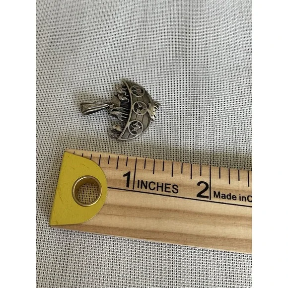 Vintage 925 Thailand Sterling Silver Noah's Arc Pendant ESTATE JEWELRY - Picture 3 of 4